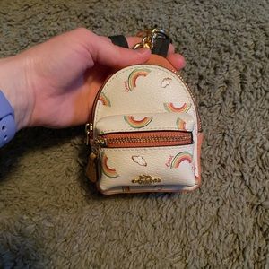 Coach Rainbow Mini Backpack Key/Coin Purse